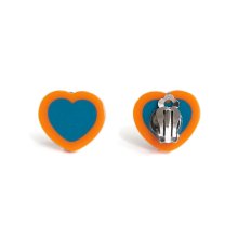 <img class='new_mark_img1' src='https://img.shop-pro.jp/img/new/icons8.gif' style='border:none;display:inline;margin:0px;padding:0px;width:auto;' />DOUBLE HEART EARRING ORANGE DEEP TURQUOISE