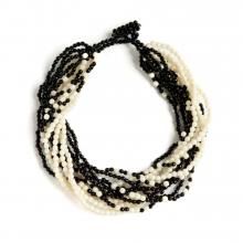 PHOEBE NECKLACE IVORY BLACK