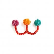 TRIO RING CLEAR RED MULTI