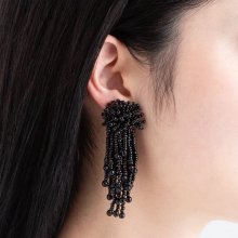 TIERED EARRING BLACK BLACK