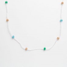 PETITE KIRI NECKLACE CLEAR EMERALD GREEN MULTI