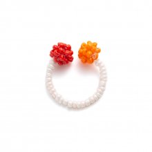 KATE EAR CUFF IVORY RED ORANGE