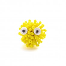 MONSTER FUNKY BROOCH MUSTARD