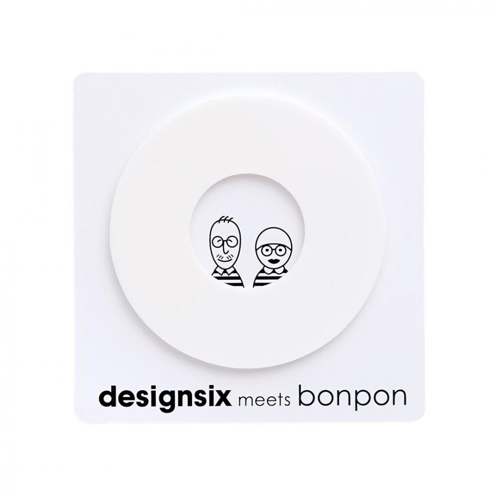 ブローチ【meets bonpon】まる〜ん(L) brooch WHITE - designsix