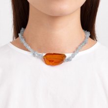 <img class='new_mark_img1' src='https://img.shop-pro.jp/img/new/icons8.gif' style='border:none;display:inline;margin:0px;padding:0px;width:auto;' />ROCK NECKLACE CLEAR AMBER BROWN