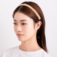 OTSU REVERSIBLE HAIRBAND CHAMPAGNE PINK