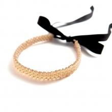 OTSU REVERSIBLE HAIRBAND CHAMPAGNE PINK