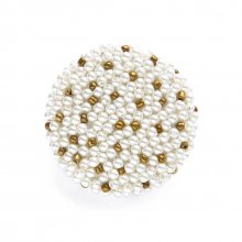 LARGE ORB BROOCH PEARL FIG