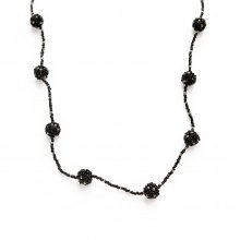 KIRI NECKLACE BLACK SHINY SLATE GRAY