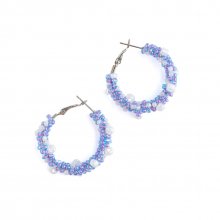 <img class='new_mark_img1' src='https://img.shop-pro.jp/img/new/icons8.gif' style='border:none;display:inline;margin:0px;padding:0px;width:auto;' />HAPPYCORE HOOP PIERCE CLEAR LILAC MILKY WHITE