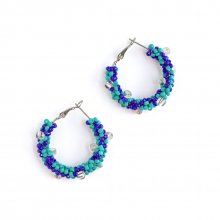 <img class='new_mark_img1' src='https://img.shop-pro.jp/img/new/icons8.gif' style='border:none;display:inline;margin:0px;padding:0px;width:auto;' />HAPPYCORE HOOP PIERCE DEEP TURQUOISE BLUE