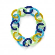 <img class='new_mark_img1' src='https://img.shop-pro.jp/img/new/icons8.gif' style='border:none;display:inline;margin:0px;padding:0px;width:auto;' />LARGE BE CHAIN NECKLACE CLEAR BLUE MULTI