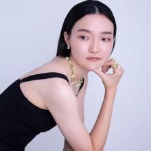 SAPI NECKLACE LEAF GREEN NATURAL