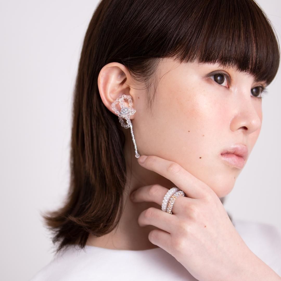CIEL EARRING CLEAR ICE BLUE - designsix ONLINE SHOP