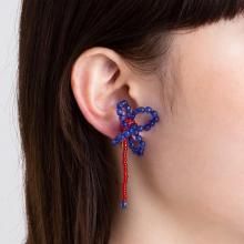 CIEL EARRING ROYAL BLUE RED - designsix ONLINE SHOP