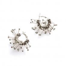 <img class='new_mark_img1' src='https://img.shop-pro.jp/img/new/icons8.gif' style='border:none;display:inline;margin:0px;padding:0px;width:auto;' />ARI HOOP PIERCE SILVER SHINY SLATE GRAY