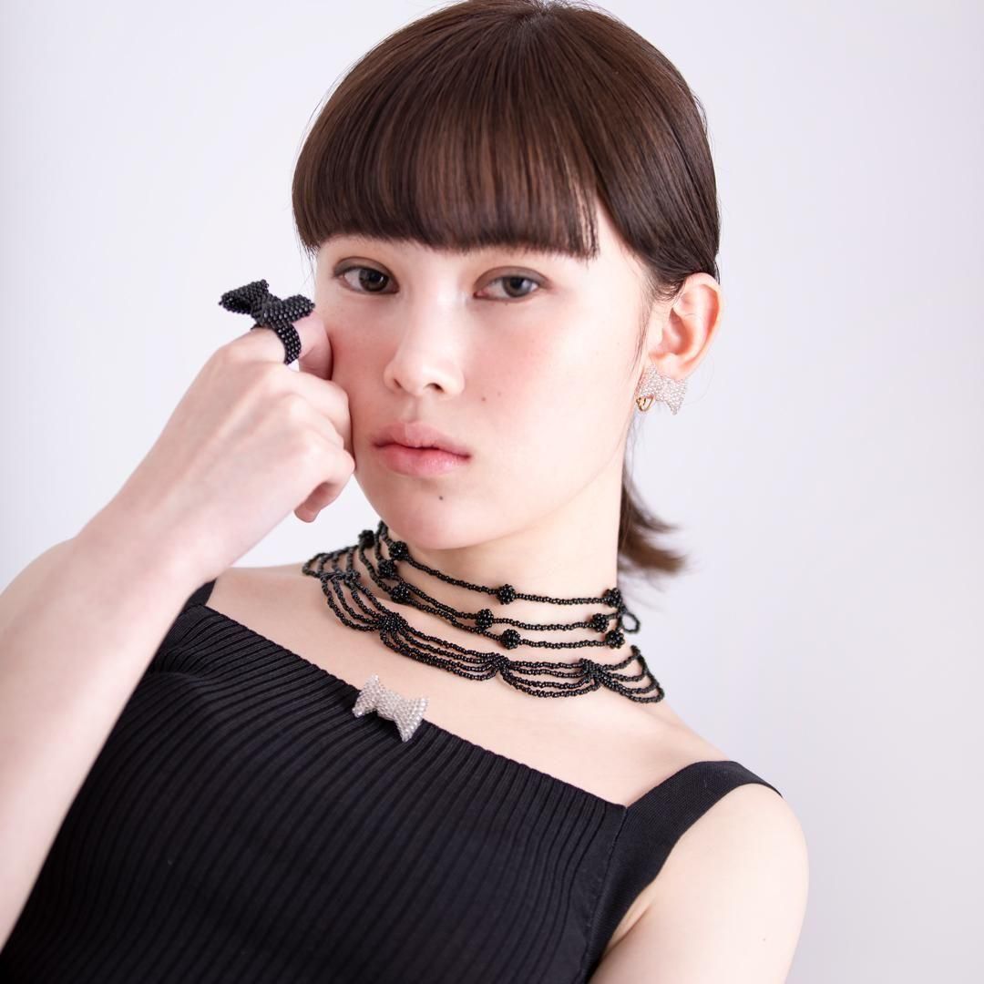 RIBBON EARRING SILVER - designsix ONLINE SHOP