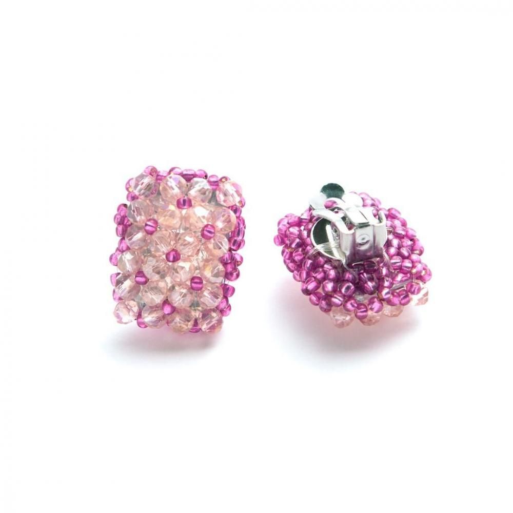 GEM EARRING RASPBERRY PURPLE PINK - designsix ONLINE SHOP