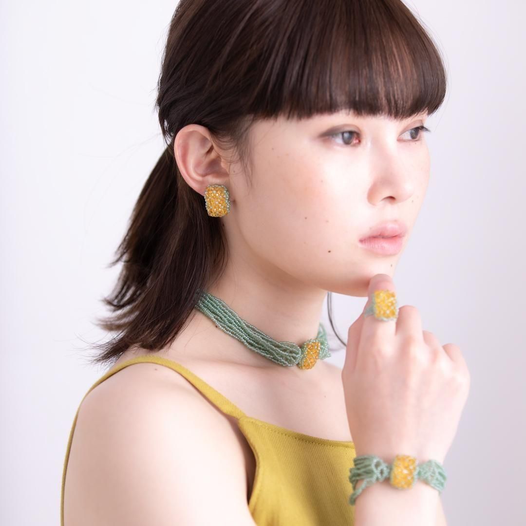 GEM BRACELET MINT GREEN GOLD - designsix ONLINE SHOP