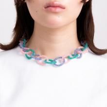 <img class='new_mark_img1' src='https://img.shop-pro.jp/img/new/icons8.gif' style='border:none;display:inline;margin:0px;padding:0px;width:auto;' />MIDDLE BE CHAIN NECKLACE GREEN PINK MULTI