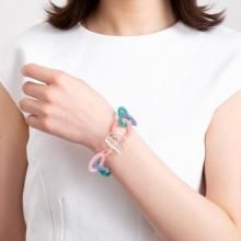 <img class='new_mark_img1' src='https://img.shop-pro.jp/img/new/icons8.gif' style='border:none;display:inline;margin:0px;padding:0px;width:auto;' />MIDDLE BE CHAIN BRACELET GREEN PINK MULTI