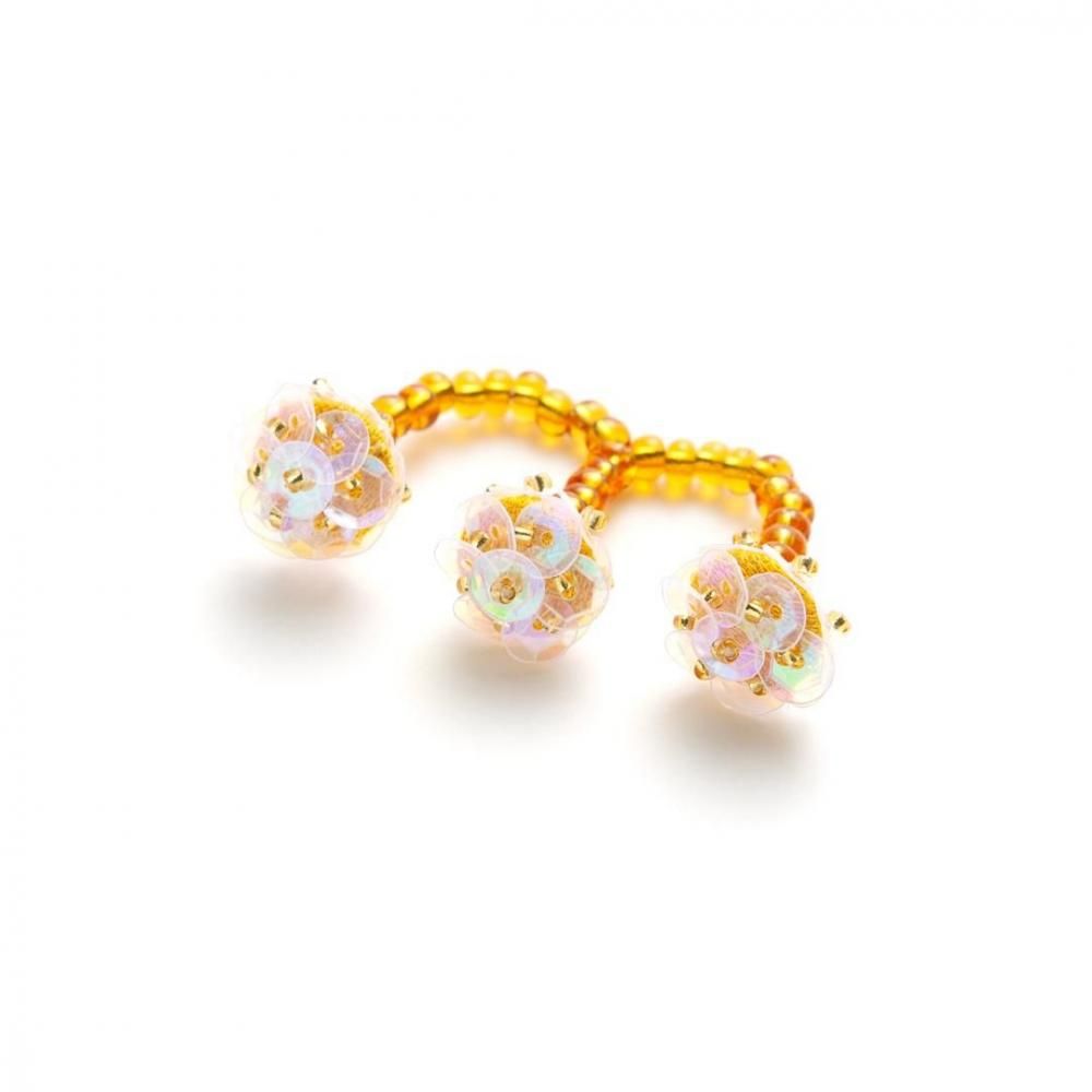 透明花デザインリング FIFI TRIO RING GOLD CLEAR - designsix ONLINE SHOP
