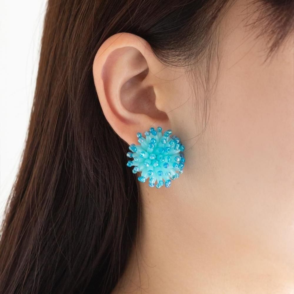 NOVA EARRING CLEAR LIGHT BLUE - designsix ONLINE SHOP