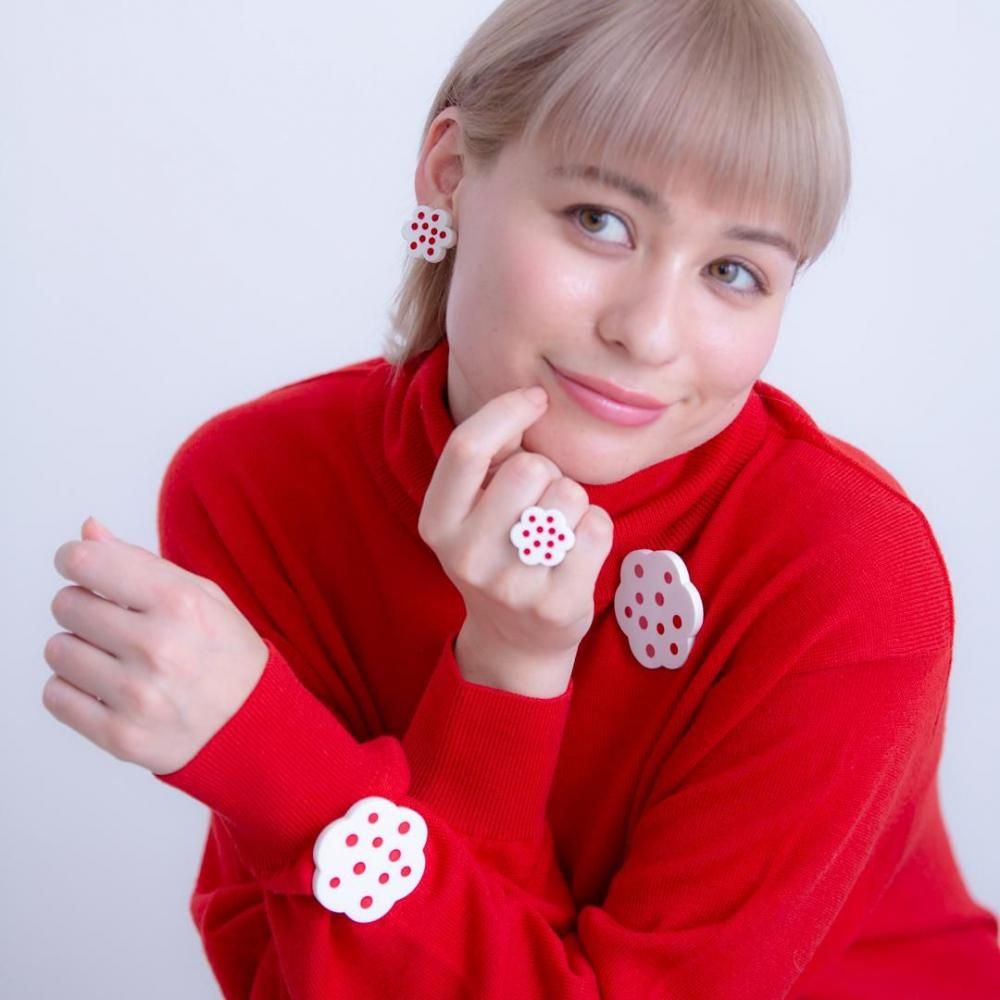 ୨୧⋆*ぷっくらリボンエレガントフラワーレジンヘアゴム୨୧⋆* ୨୧⋆*ぷっくらリボンエレガントフラワーレジンヘアゴム୨୧