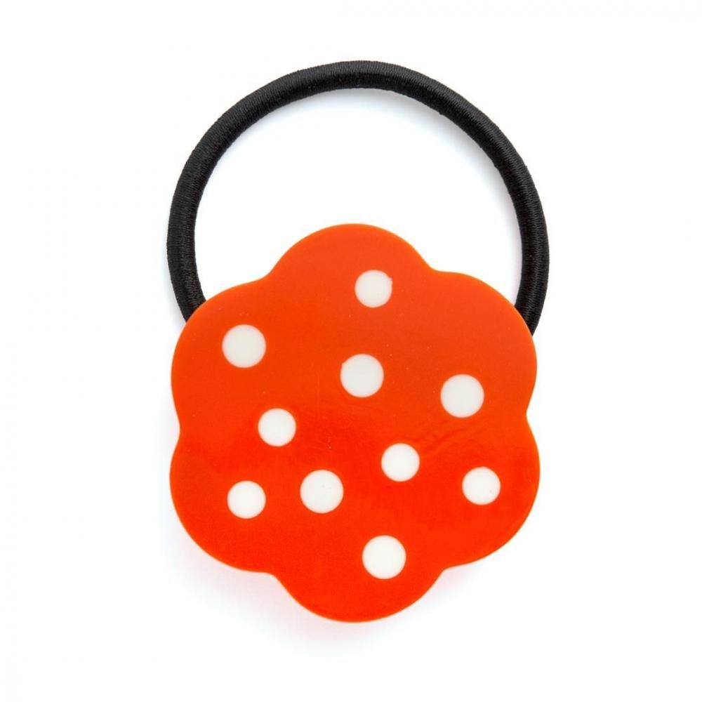 BUNGA HAIR RUBBER BRIGHT ORANGE IVORY - designsix ONLINE SHOP