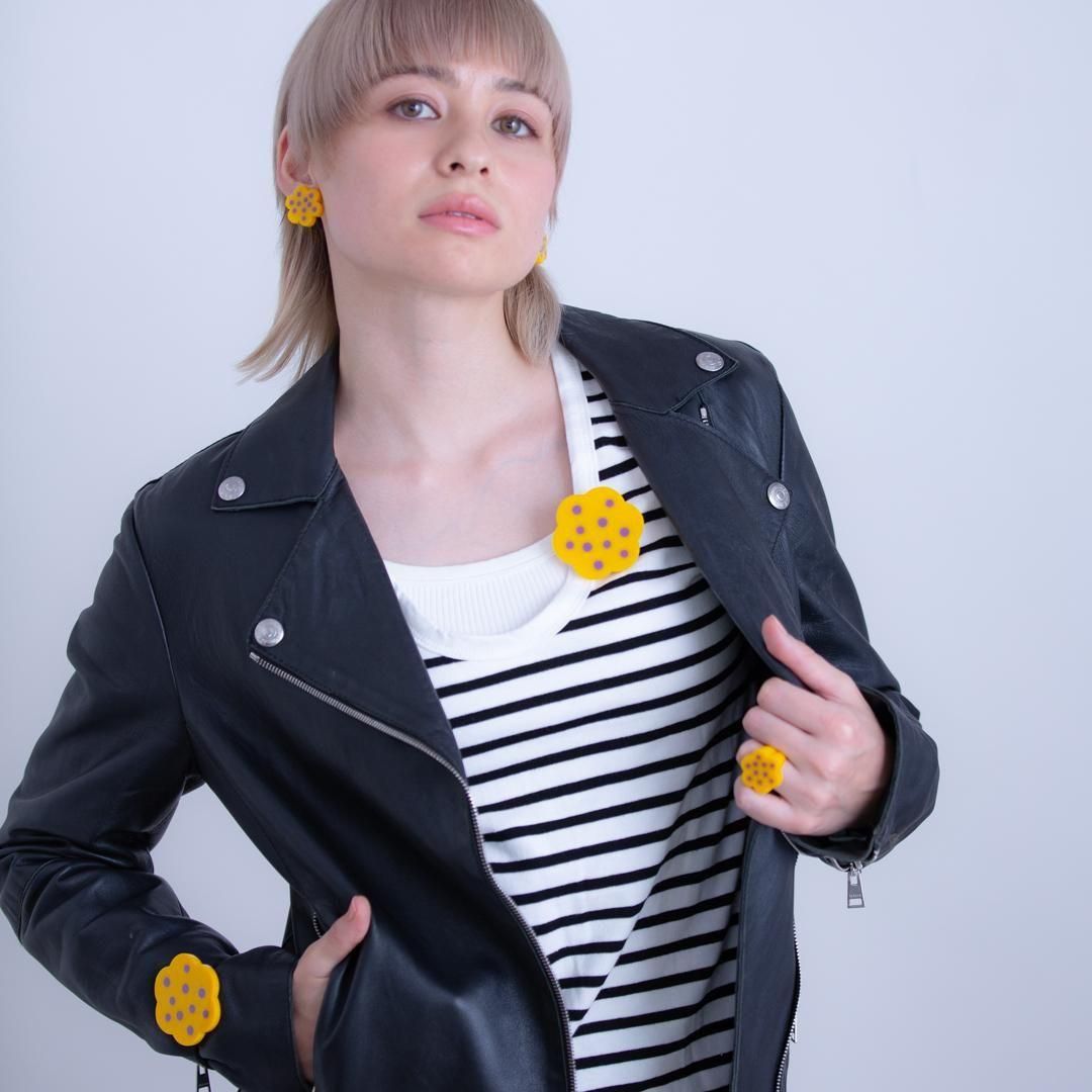 BUNGA HAIR RUBBER YELLOW LILAC - designsix ONLINE SHOP