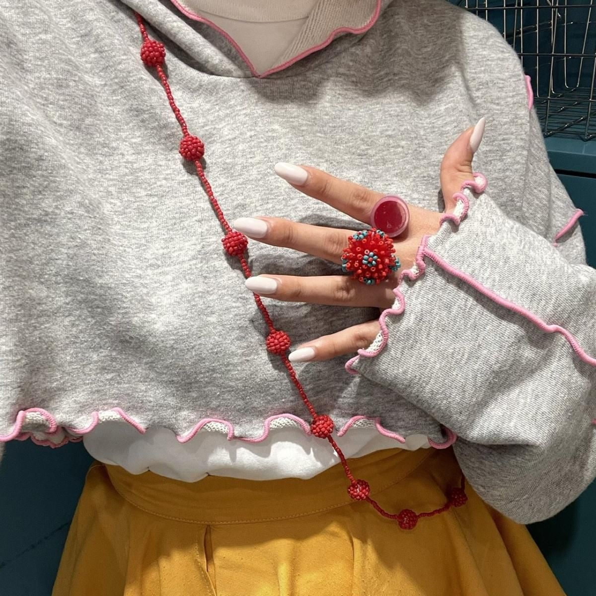 KIRI NECKLACE RED - designsix ONLINE SHOP