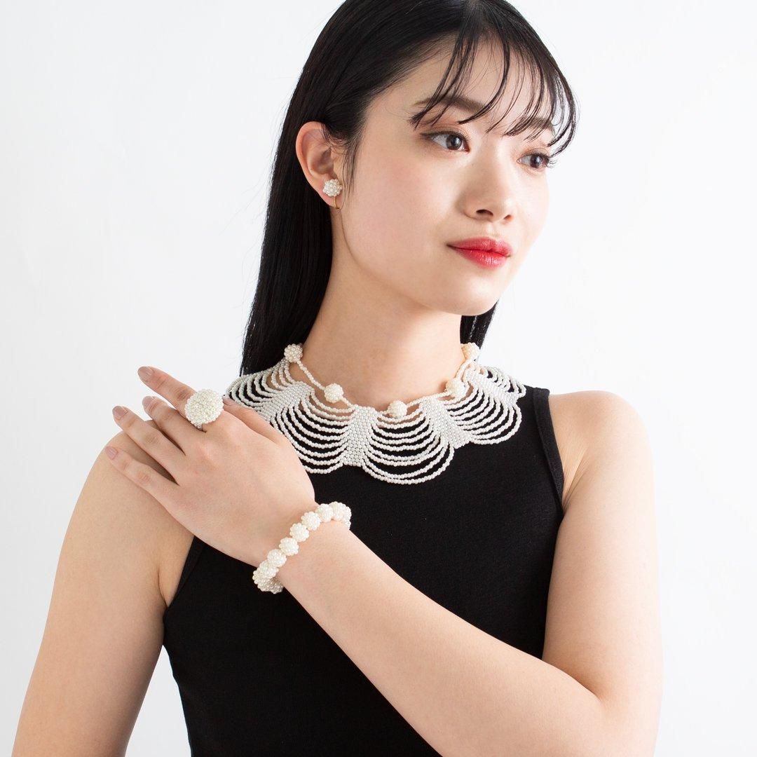 LITTLE JADE NECKLACE PEARL - designsix ONLINE SHOP