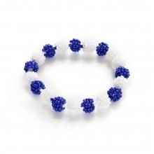 SEED BRACELET WHITE ROYAL BLUE