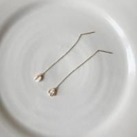神保真珠商店　JINBO PEARLS ヴィンテージパール　アメリカンピアス 有核丸パールアメリカンピアス（大珠）／K18・YG 神保真珠 - 木