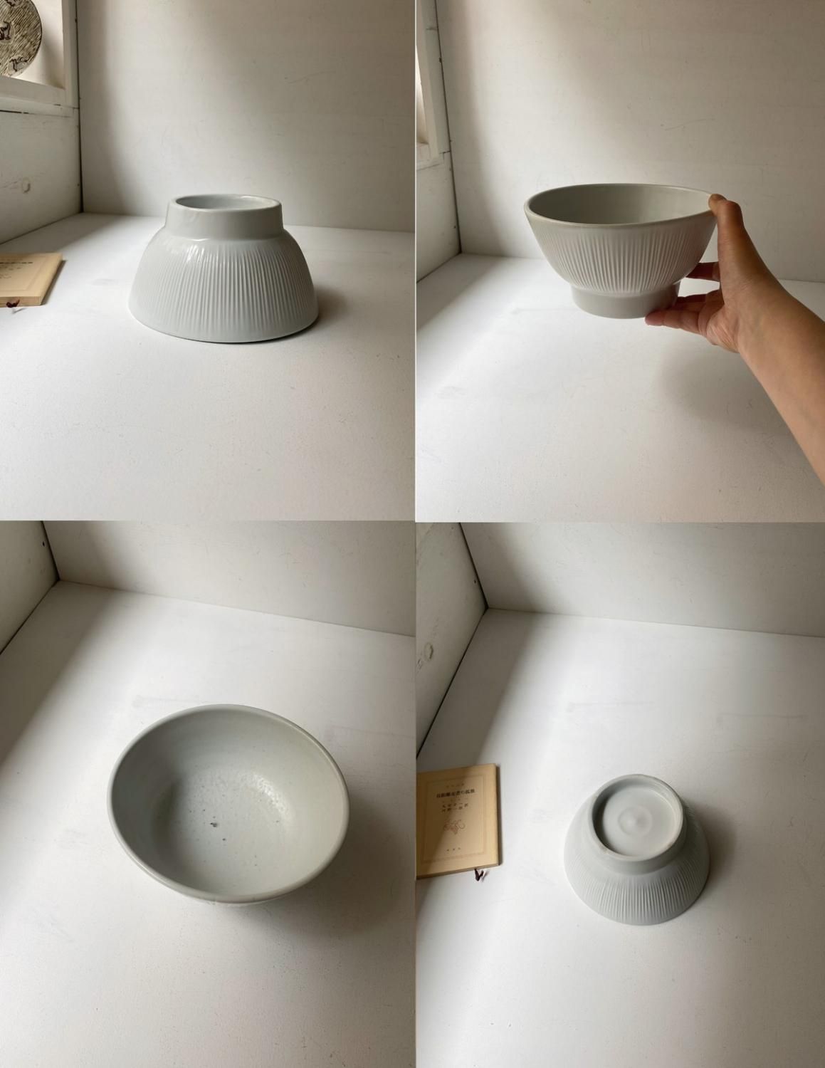 白磁 刻線6寸深鉢 ／ 亀田 大介 - 木と根 kitone