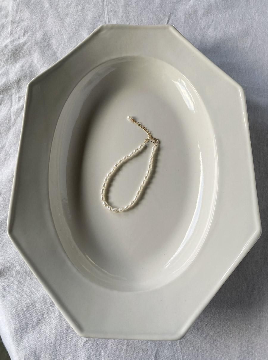 ビンテージパール 中珠・連bracelrt／K10 YG／神保真珠（set-A） - 木