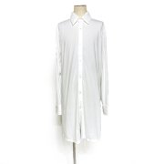 【Acryl agitt】長袖 ロングシャツ ビッグサイズ（白）メンズ