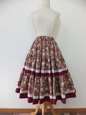 フォークダンス衣装◇野ばらのお花畑三段ティアードスカート