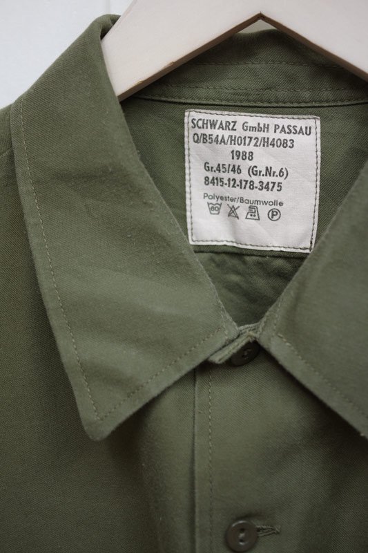 古着 レディース メンズ ユーロミリタリーシャツ ドイツ軍 シャツジャケット モスグリーン XXL - 古着と日用品 tetra - テトラ (  ヴィンテージ古着・暮らしの日用品通販)