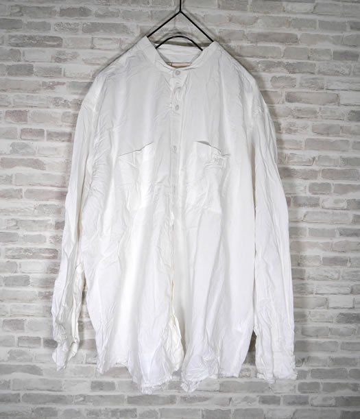 Vas-y Lentement, ヴァジーラントマン,  Banded Collar Long Sleeve Oversized Shirt, NVL1951W