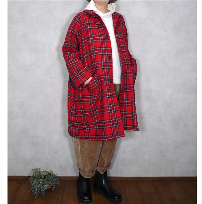 next red check coat