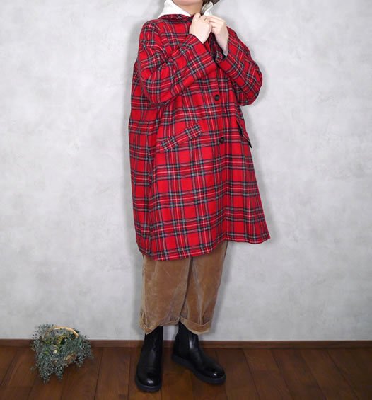 next red check coat