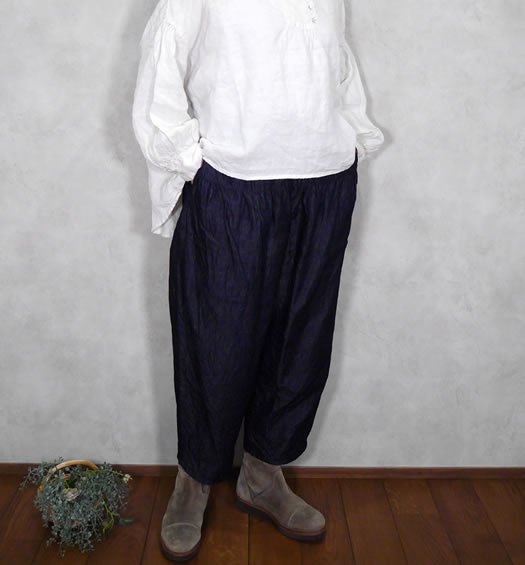 Gauze#, ガーゼ, G763, インディゴクリムトパンツ, Indigo Klimt Pants