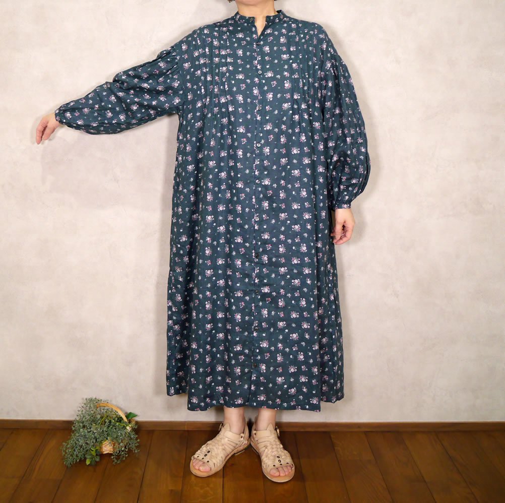 ICHIアンティークス LINENHANDDYEDRESS gorilla.family