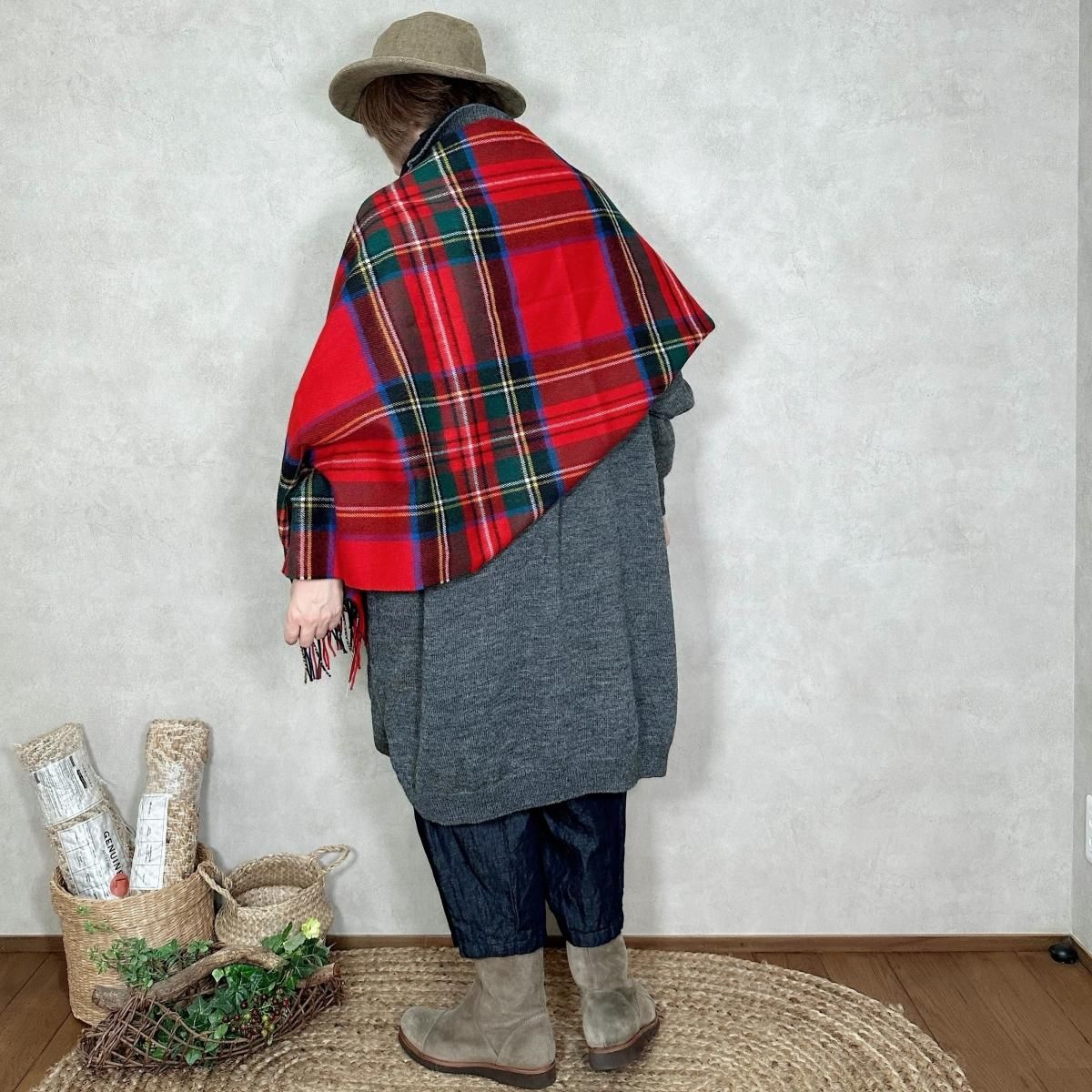 John Scott, ジョンスコット, NLC1351, Lamb Wool Shawl