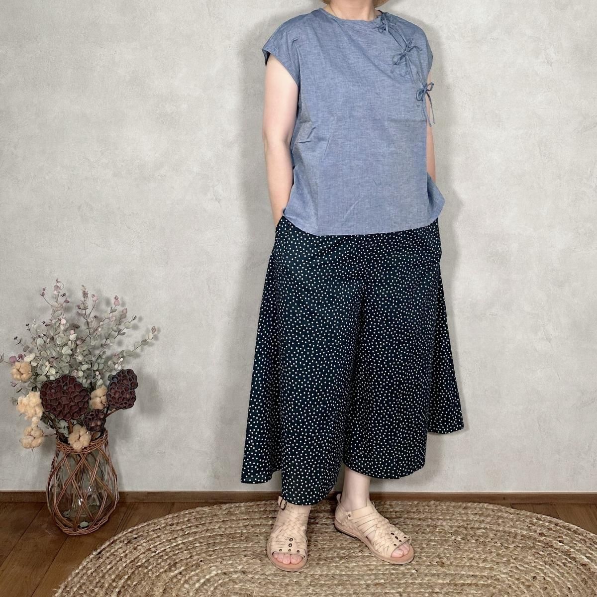 ショートパンツ レディース ナイロン 撥水加工 キュロット