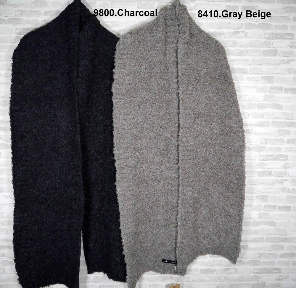 maison de soil, メゾンドソイル,CNMDS2451A, Boucle Plain Stittch Stole maison de soil, メゾンドソイル,CNMDS2451A, Boucle Plain Stittch Stole