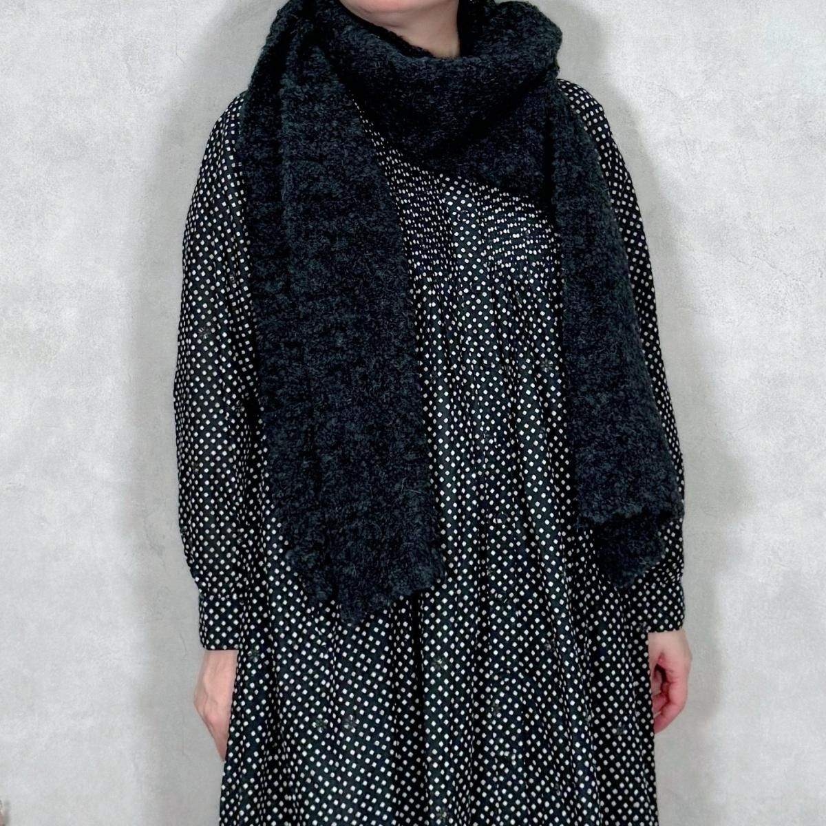 maison de soil, メゾンドソイル,CNMDS2451A, Boucle Plain Stittch Stole maison de soil, メゾンドソイル,CNMDS2451A, Boucle Plain Stittch Stole