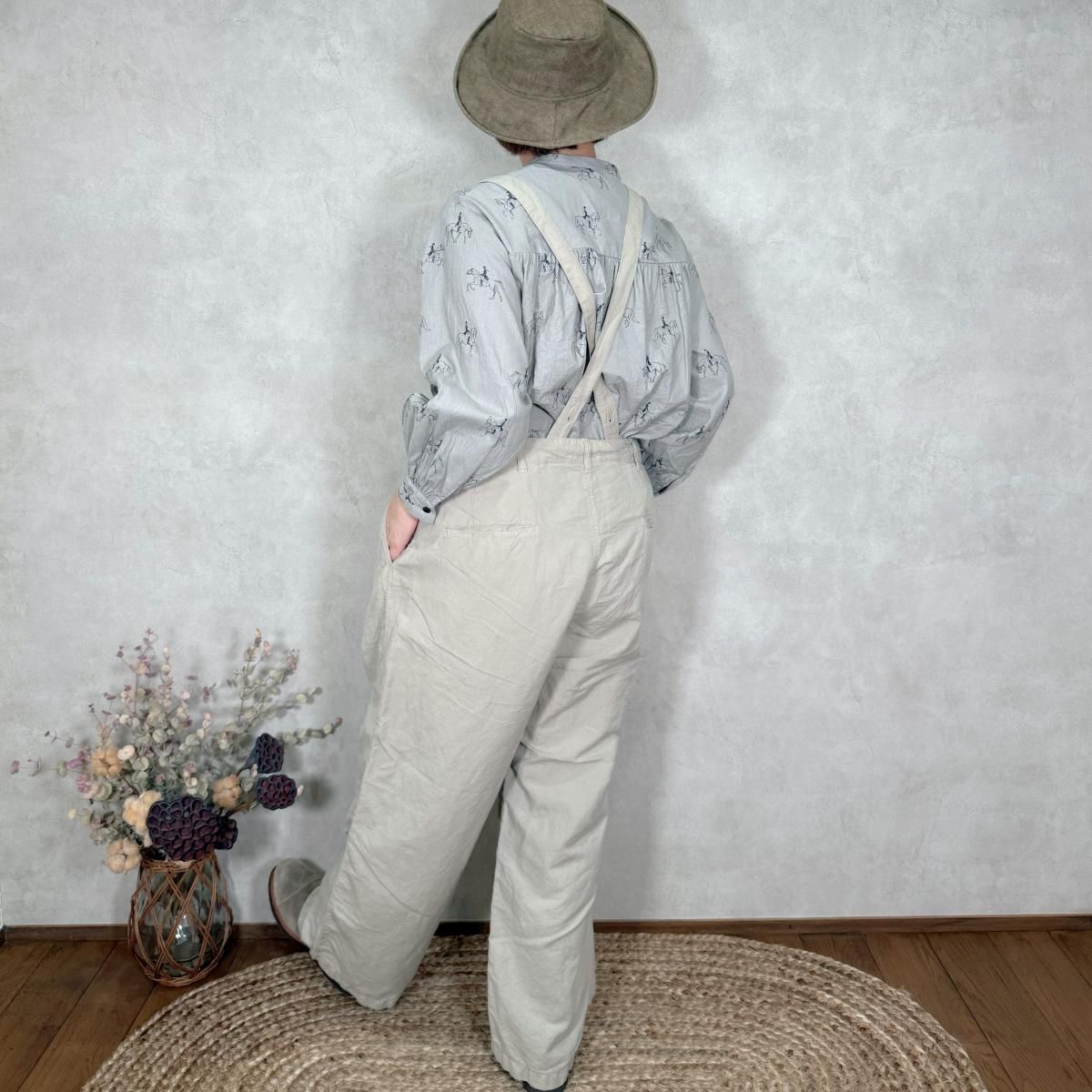 ARMEN/ アーメン/ ISNAM2502D/ Linen Cotton Adjuster Tack Pants