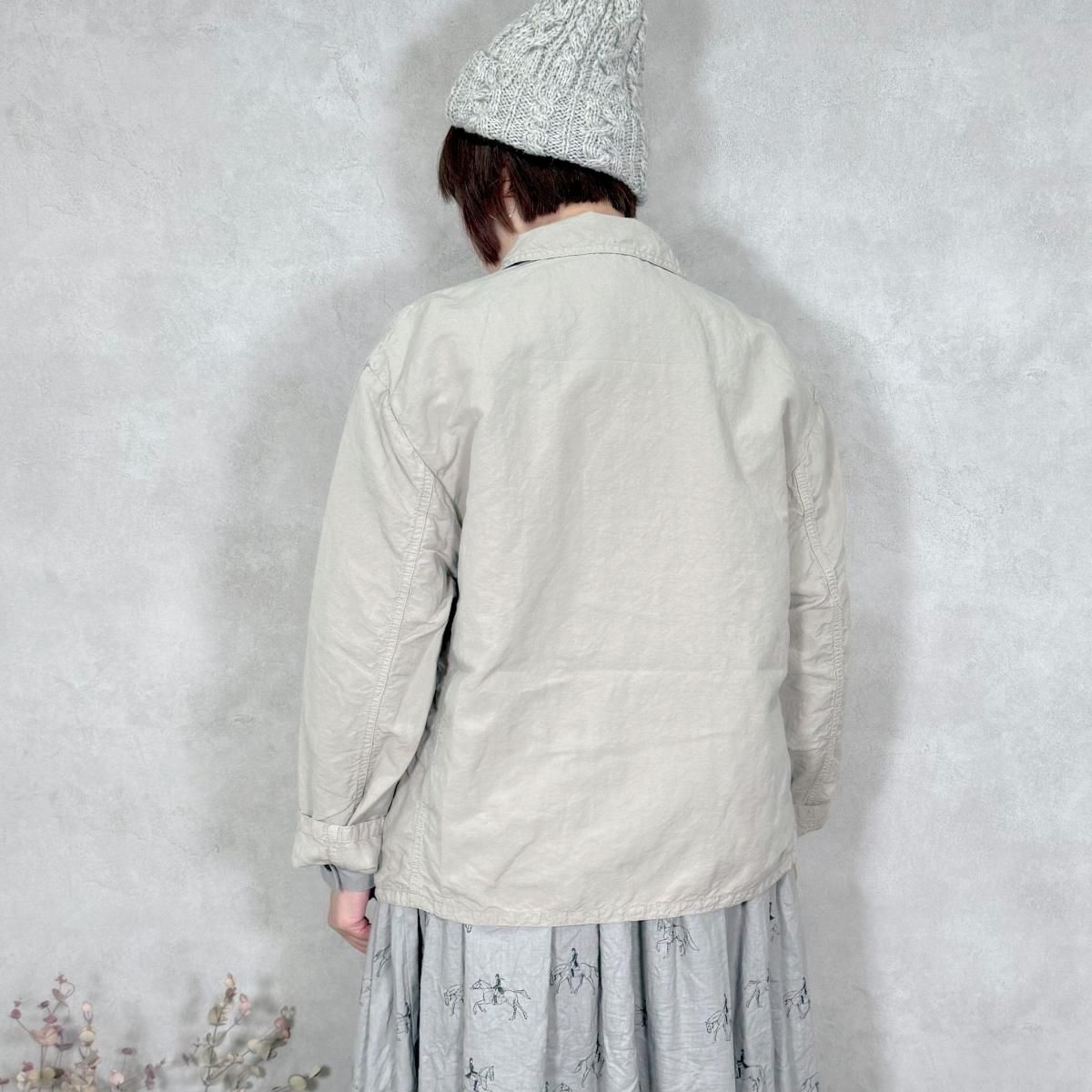 ARMEN/ アーメン/ ISNAM2402D/ Linen Cotton Round Collar Coat ARMEN/ アーメン/ ISNAM2402D/ Linen Cotton Round Collar Coat